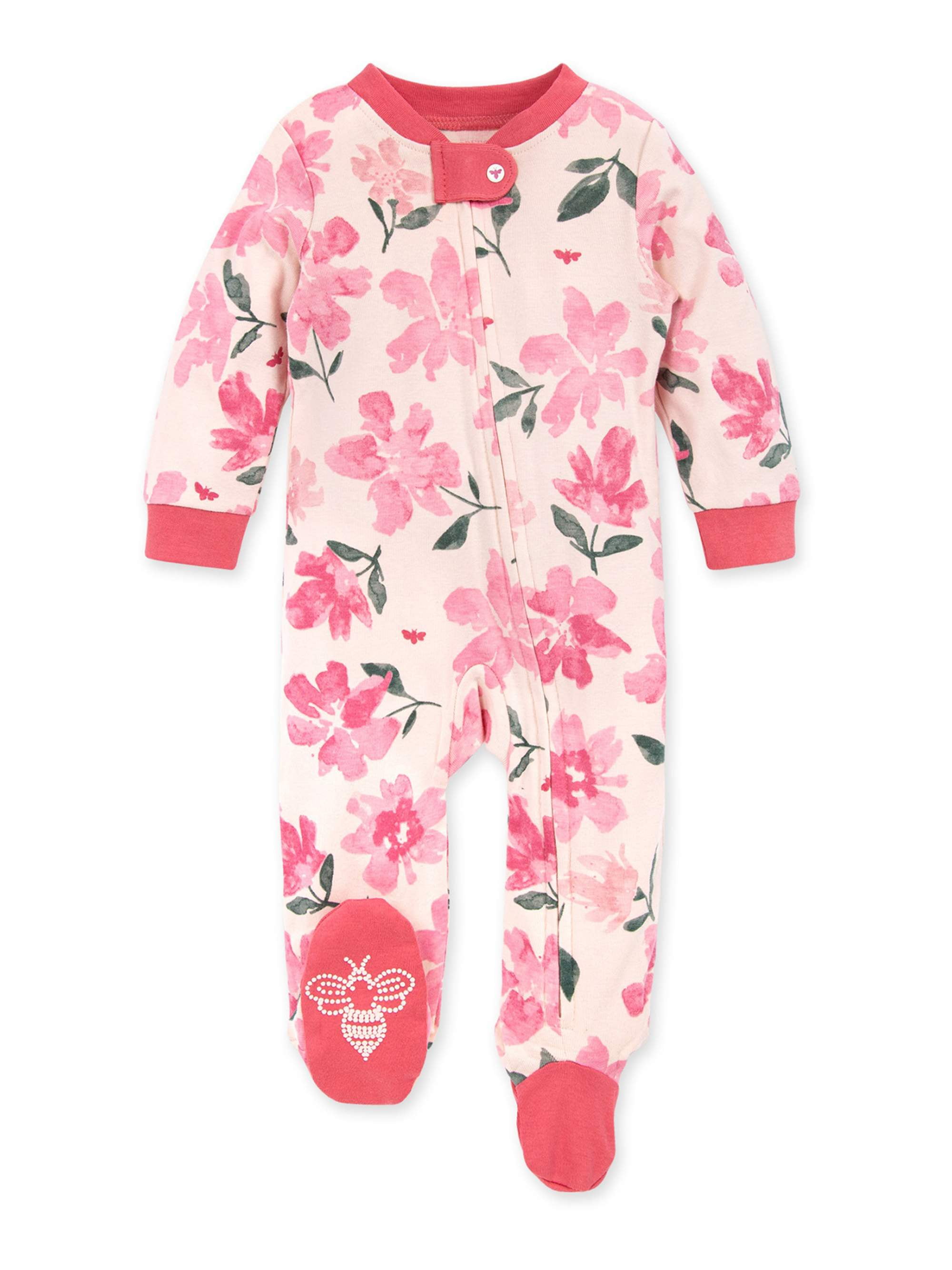 Burt's Bees Baby Newborn Baby Girl Organic Cotton Sleep 'N Play Pajamas