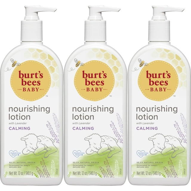 Burt's Bees Baby Nourishing Lotion, Calming Baby Lotion 12 Ounce