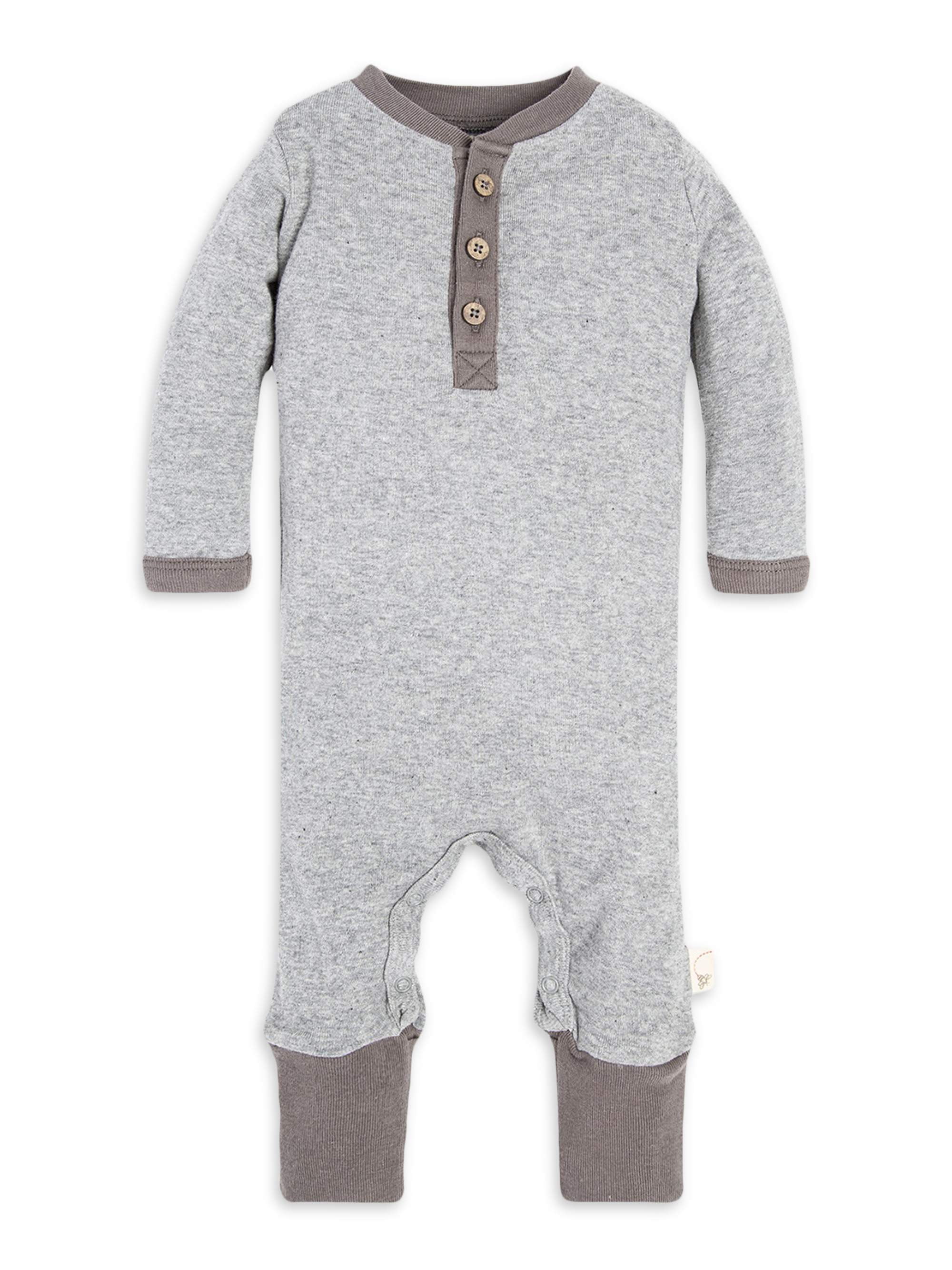Burt's Bees Baby Organic Baby Boy Henley Jumpsuit Coverall - Walmart.com