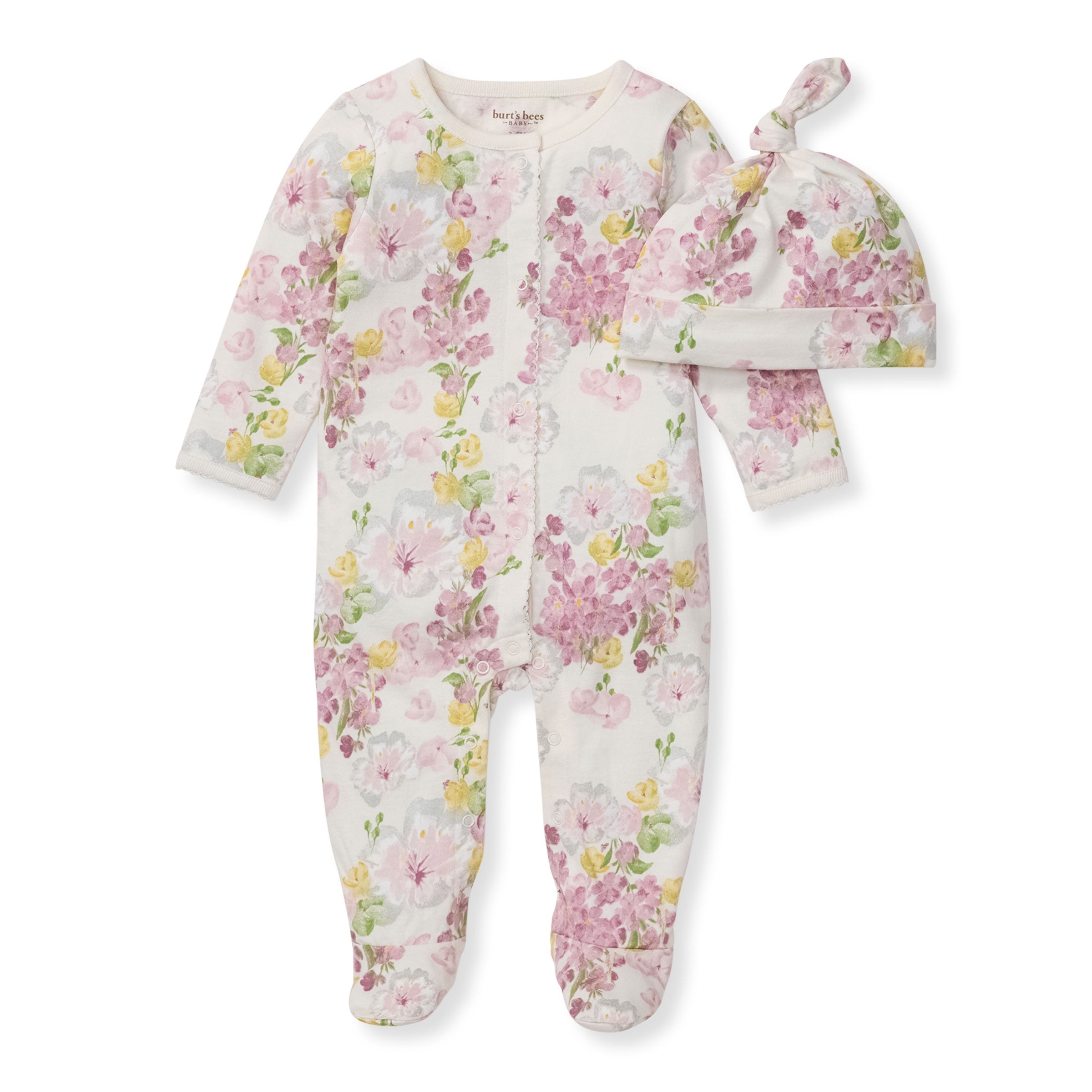 Burt's Bees Baby Colorblock Organic Cotton Jumpsuit - Soft One-Piece For Newborns & Infants
