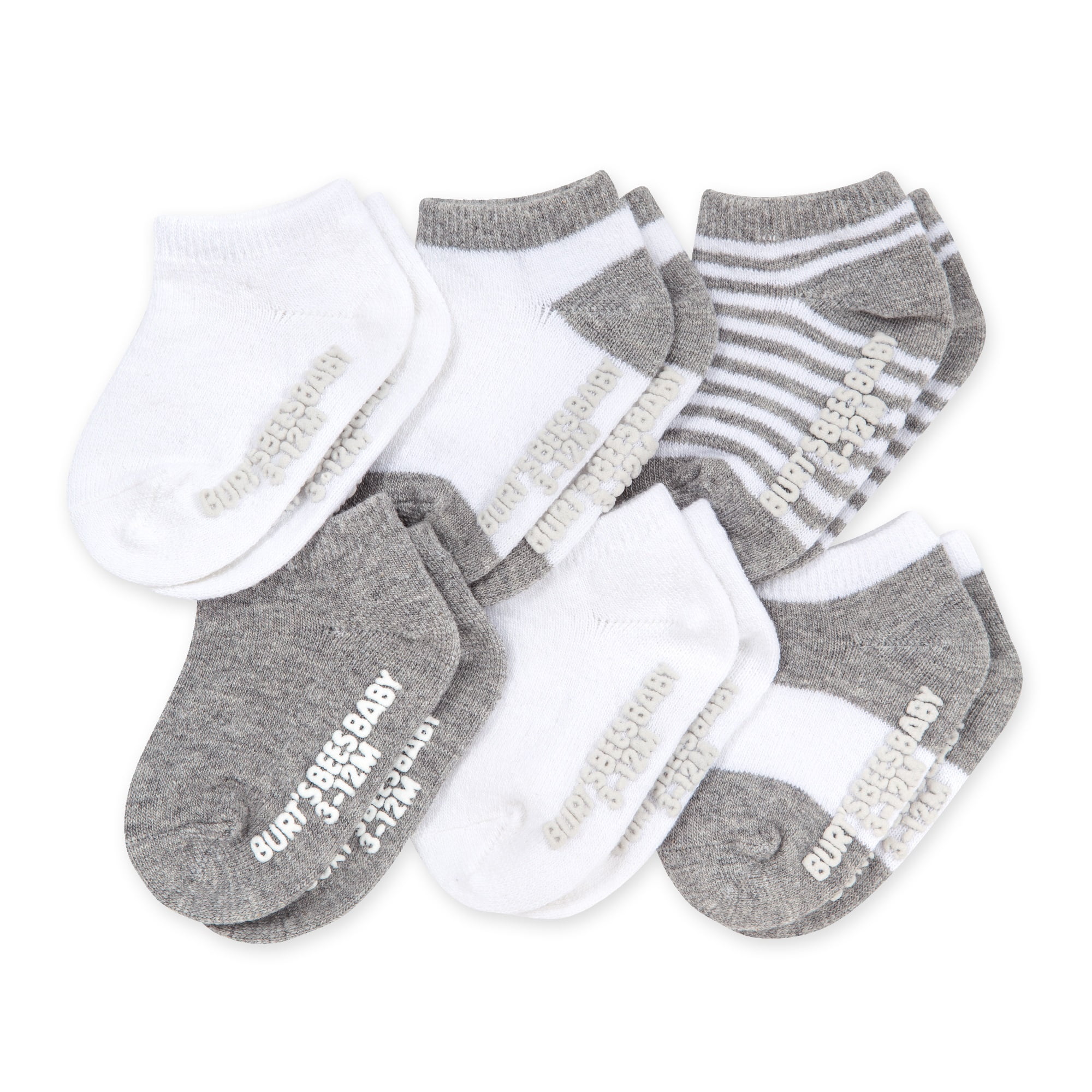 Burt's Bees Baby Organic Cotton Baby Socks, 6-Pack, Sizes 0