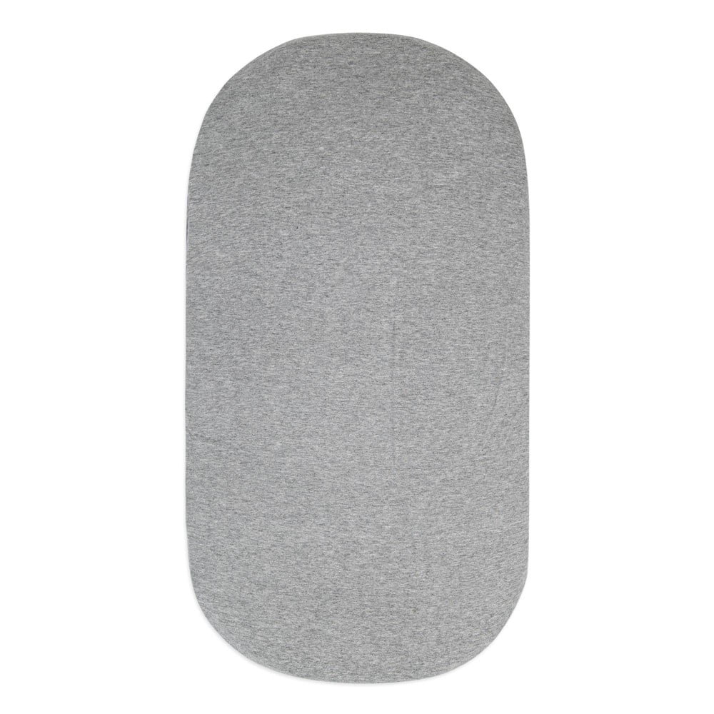 Heather Gray Organic Cotton Jersey Bassinet Sheet
