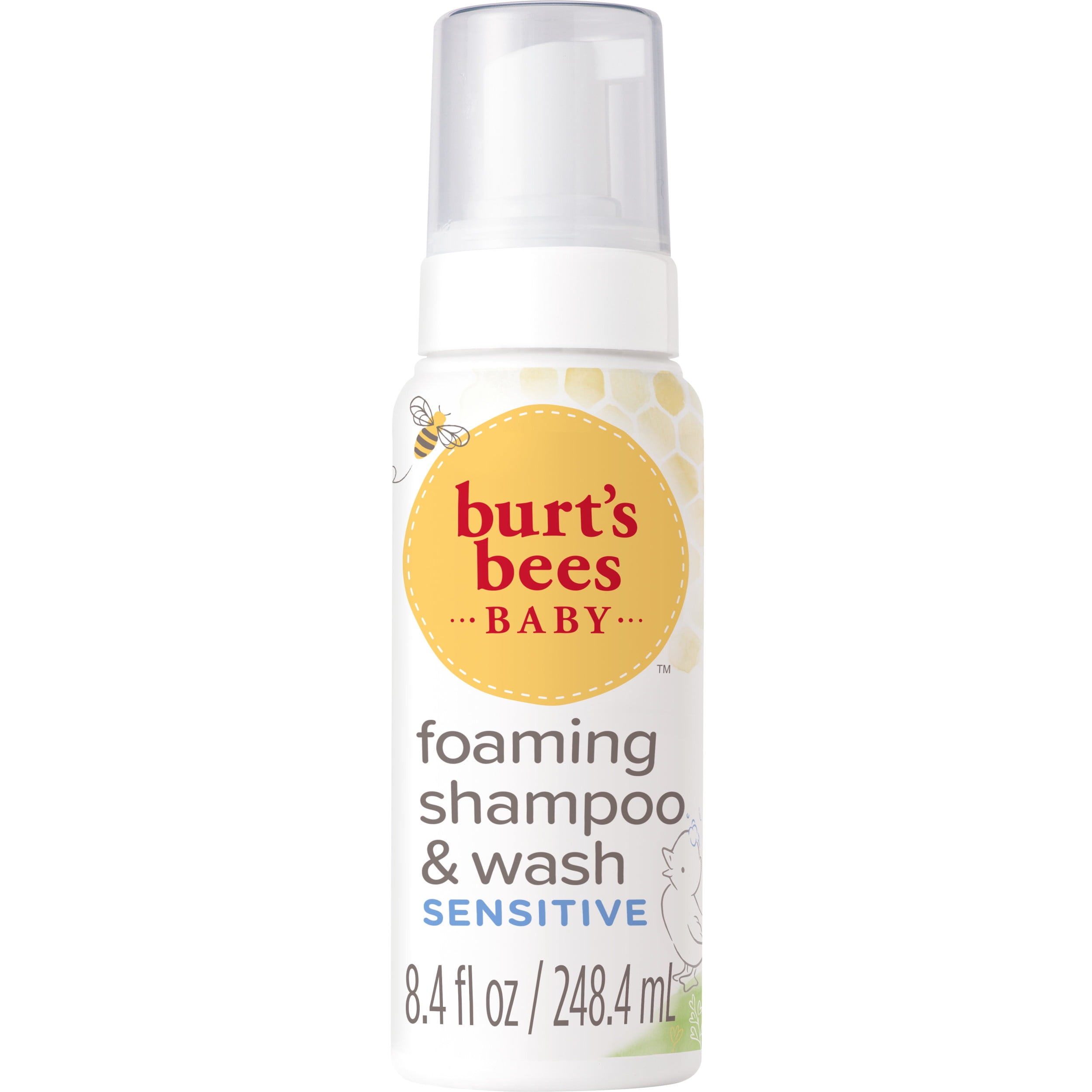 Burt's Bees Baby Sensitive Foaming Shampoo and Wash, Fragrance Free