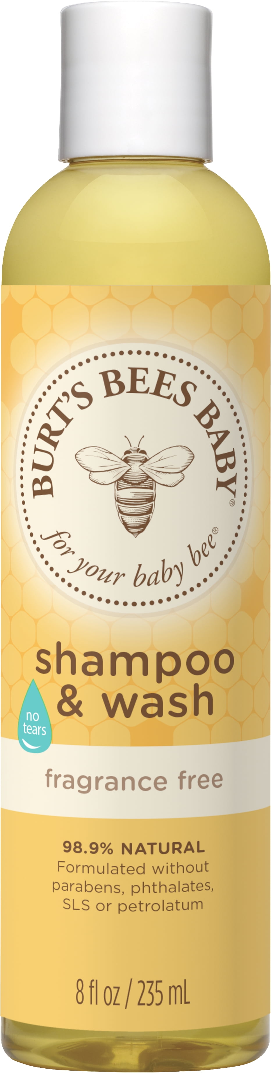Burt's Bees Baby Shampoo & Wash, Fragrance Free & Tear Free Baby Soap