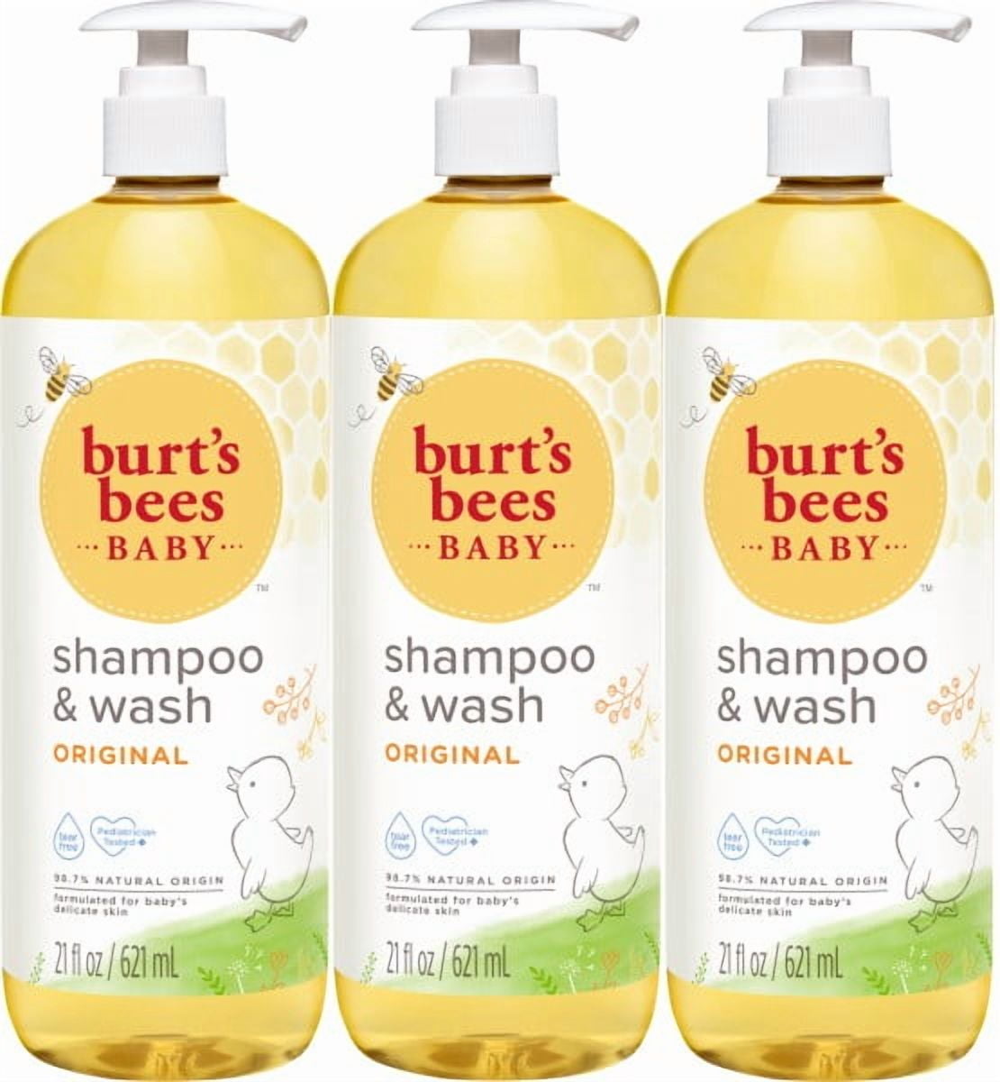 Burt's Bees Baby Tear Free Shampoo and Wash, Natural, 21 fl oz (3 Pack)