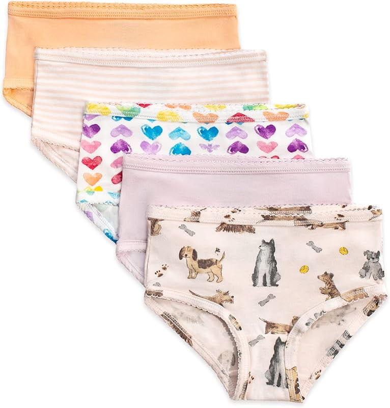 Burt's Bees Baby Toddler Girls' Underwear, Organic Cotton Panties, Tag