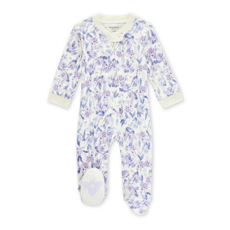 Purple and cream one piece with winter pattern and hood in fleece, baby Purple and cream one piece with winter pattern and hood in fleece, baby