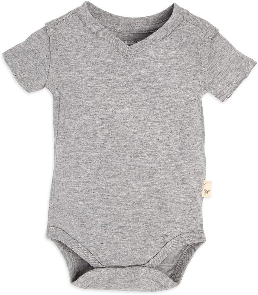Burt's Bees Baby Body Maniche Corte E Lunghe (3 Pezzi) – 100% Cotone Biologico GOTS, Unisex, Nuvola Bianco, Taglia 3-6 Mesi