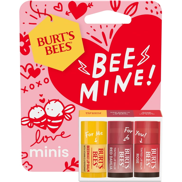 Burt's Bees Bee Mine Minis Lip Balm Gift Set, 3-Pack, 0.049 oz