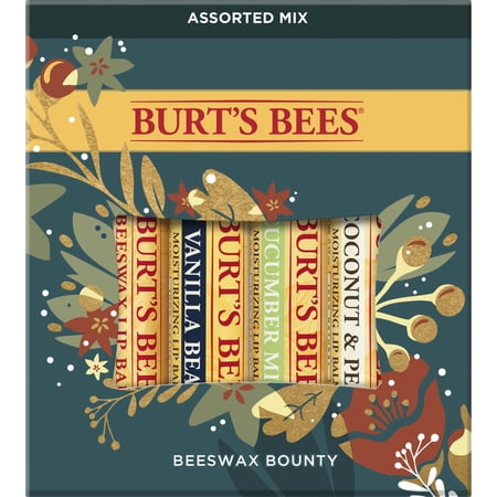 Burt's Bees Beeswax Bounty Assorted Lip Balm Holiday Gift Set, 4 Ct