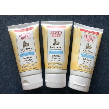 Burt's Bees Body Care Milk & Honey Body Lotion, Three Pieces Set 2.5 oz Per Each