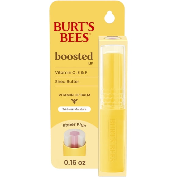 Burt's Bees Boosted Lip Balm Sheer Plus; Tint Free; 1 Tube, 0.16 Oz