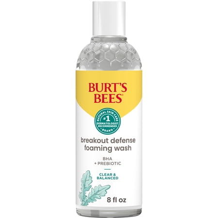 Burts Bees Clear and Balanced Breakout Defense Foaming Face Wash, 8 Oz