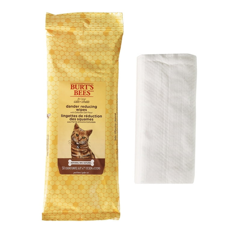 Burt s Bees Dander Reducing Unscented Grooming Wipes for Cats 50 Wipes Walmart