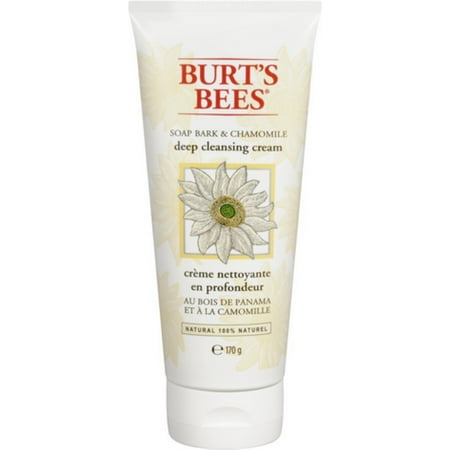 Burt's Bees Deep Cleansing Cream, Soap Bark & Chamomile 6 oz (Pack of 2)