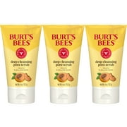 Burt's Bees Deep Cleansing Pore Scrub with Peach and Willow Bark, 4 Ounces, Pack of 3