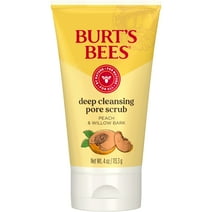 Burt's Bees Deep Cleansing Pore Scrub with Peach and Willow Bark, 4 Ounces