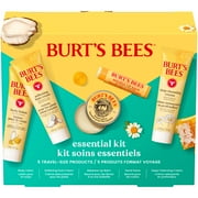 Burts Bees Essential Gift Set, Cleansing Cream, Hand Salve, Body Lotion, Foot Cream, Lip Balm