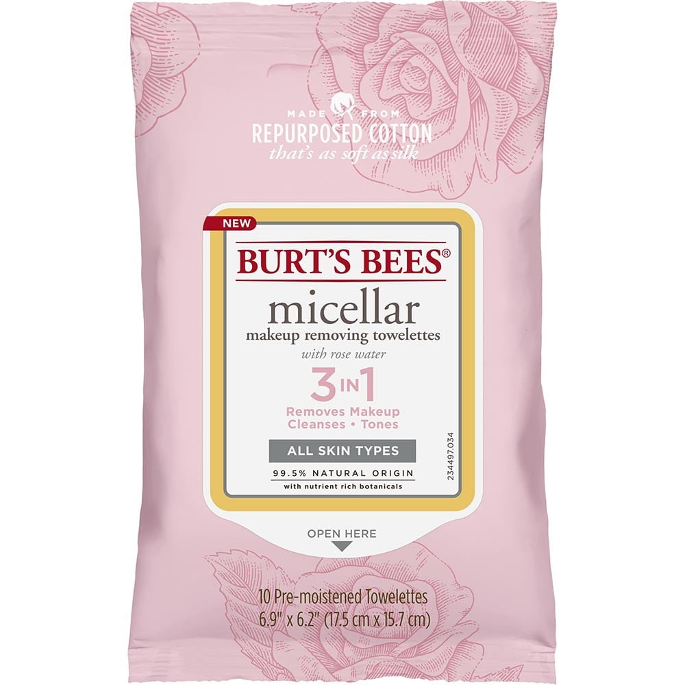 Burt's Bees Facial Care Micellar Makeup Removing Towelettes with Rose