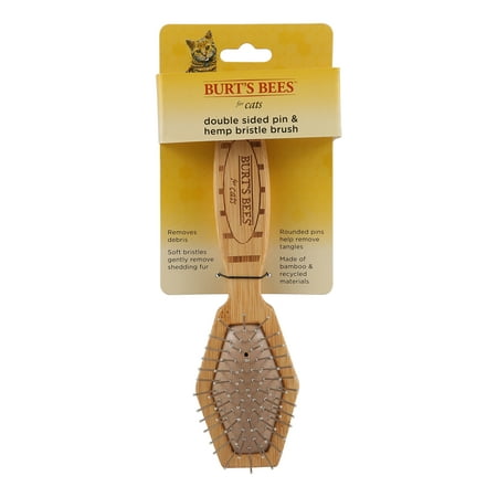 Burt's Bees For Cats 2-in-1 Double Sided Pin & Bristle Brush For Cats