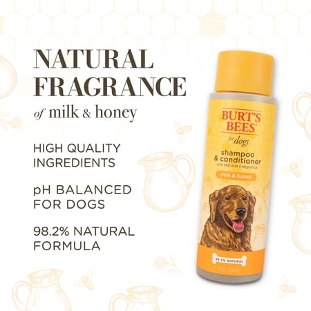 Burt's Bees For Dogs Shampoo & Conditioner with Natural Milk & Honey Fragrance