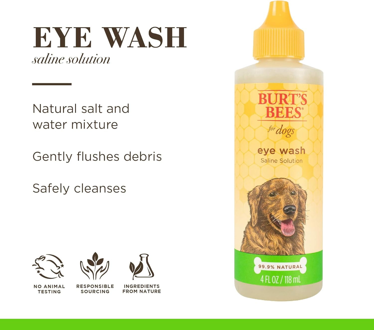Burt’s Bees For Pet Care Eye Wash Solution for Dogs, 4 oz