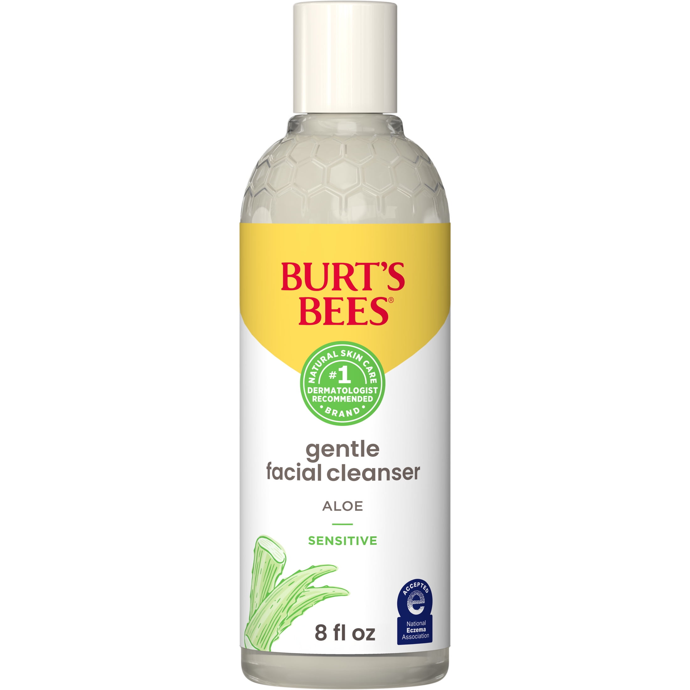 Burt's Bees Gentle Facial Cleanser for Sensitive Skin, with Aloe Vera, 8 Fl Oz