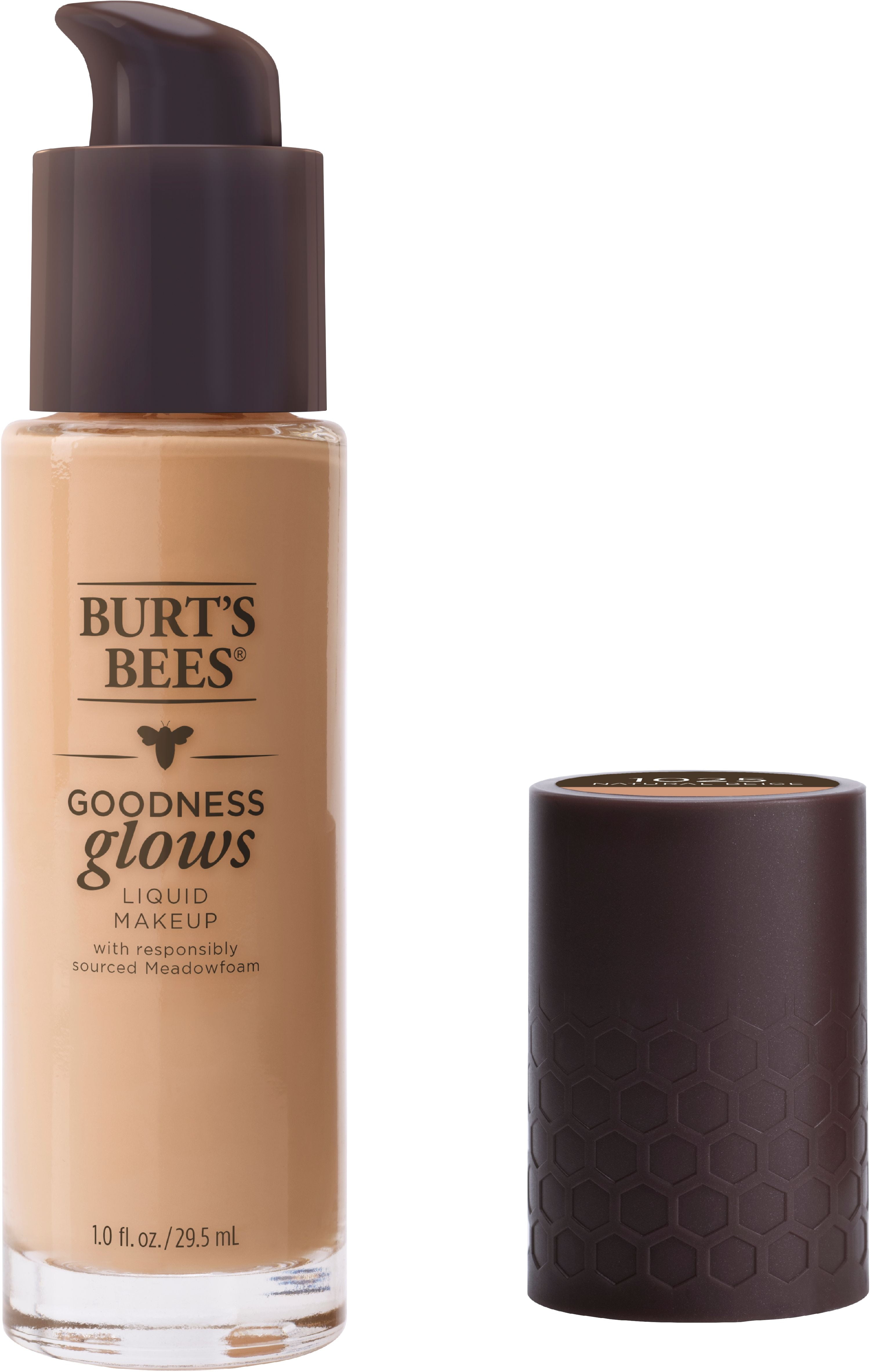 Burt's Bees Goodness Glows Liquid Makeup, Natural Beige - 1.0 Ounce 