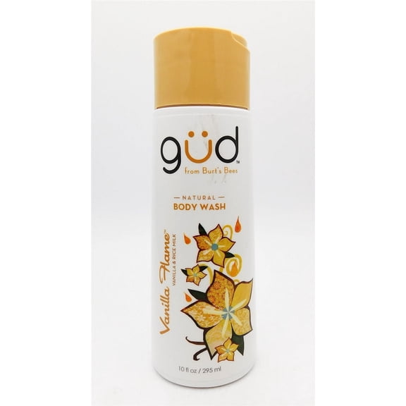 Burt's Bees Gud Natural Body Wash Vanilla Flame 10 Fl Oz.