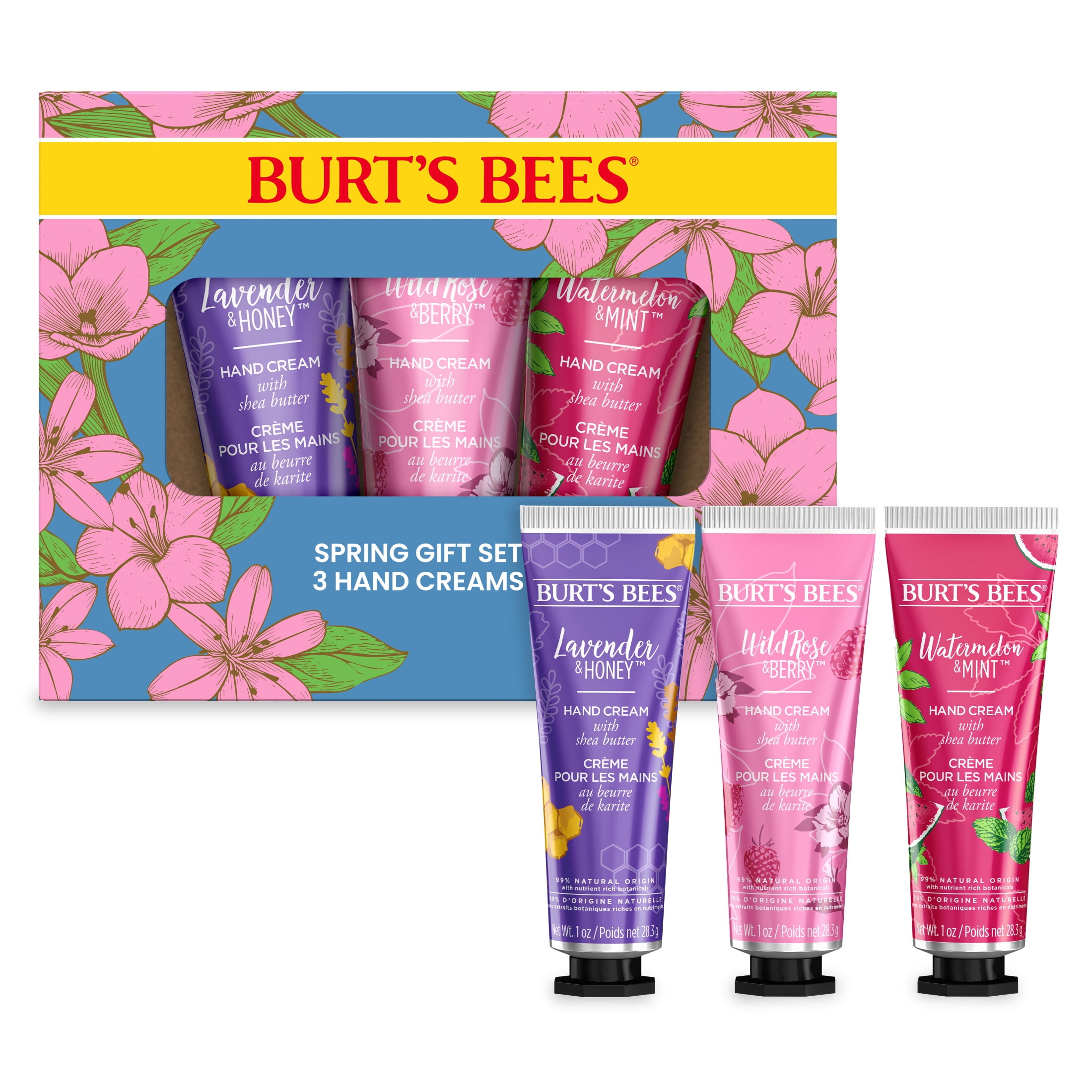 Burt's Bees Hand Cream Trio Gift Set, 3-Pack, 1 oz. Tube