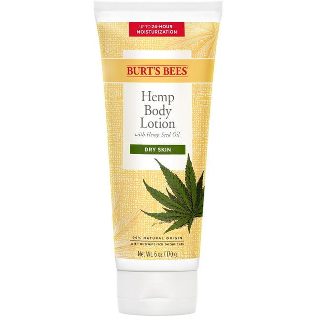 Burt's Bees Hemp Body Lotion for Dry Skin with Hempseed Oil, 6 oz