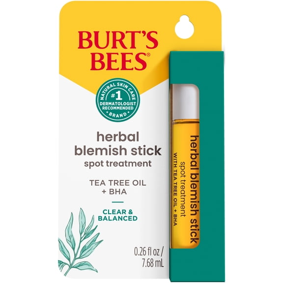 Burt's Bees Herbal Blemish Stick Acne Treatment, 0.26 Fl Oz