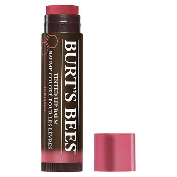 Burt's Bees Hibiscus Tinted Lip Balm, Natural Origin Lip Care, 1 Tube, 0.15 oz.