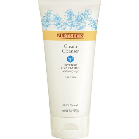 Burt's Bees Intense Hydration Cream Cleanser, Moisturizing Face Wash, 6 oz