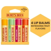 Burt's Bees Lip Balm Pack, Freshly Picked 4 Pack, 0.15 Ounce Tubes