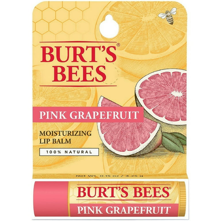 Burt's Bees Lip Balm, Pink Grapefruit, Refreshing, 0.15 oz
