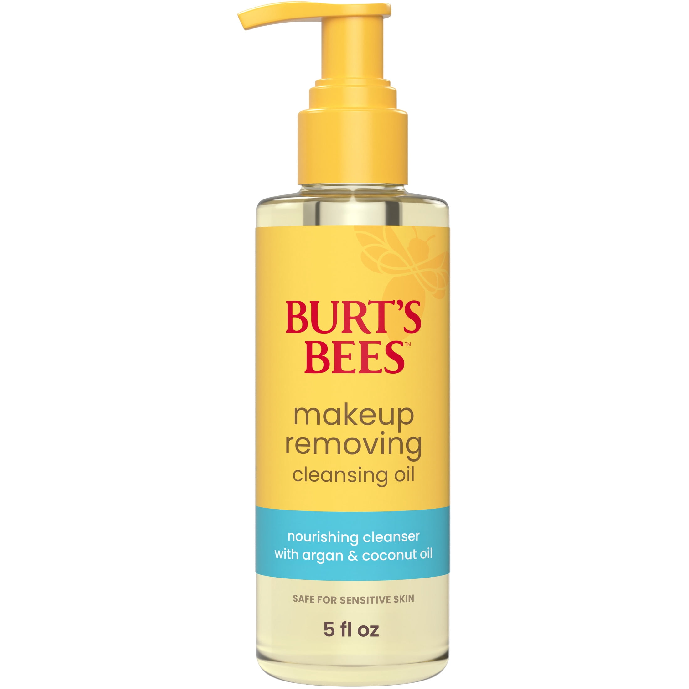 Burt's Bees Makeup Removing Cleansing Face Oil with Argan and Coconut Oil, 5 fl oz