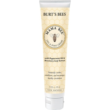 Burt's Bees Mama Bee Leg & Foot Cream with Peppermint Oil, 3.38 oz Tube