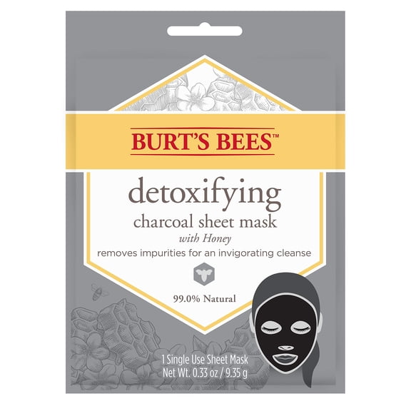 Burt's Bees, Mask Detoxifying Charcoal Sheet, 0.33oz/9.35g