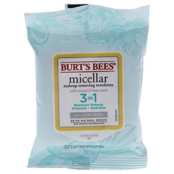 Burts Bees Micellar Makeup Removing Towelettes - Coconut and Lotus Water