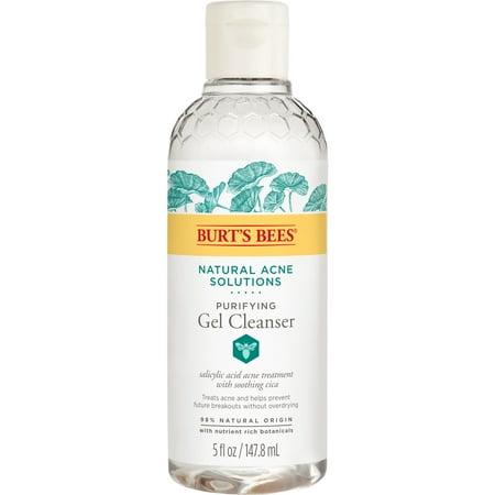 Burt's Bees Natural Acne Solutions Purifying Gel Facial Cleanser, 5 fl oz