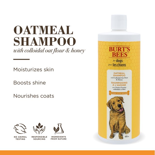 Burt's Bees Natural Pet Care Oatmeal Dog Shampoo + Honey, 32 oz