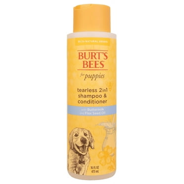 Burt's Bees Natural Pet Care Tearless 2 -1 Dog Puppy Shampoo Conditioner Buttermilk and Linseed Oil