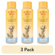 (3 pack) Burt's Bees Natural Pet Care Tearless 2 in 1 Dog Puppy Shampoo Conditioner Buttermilk and Linseed Oil