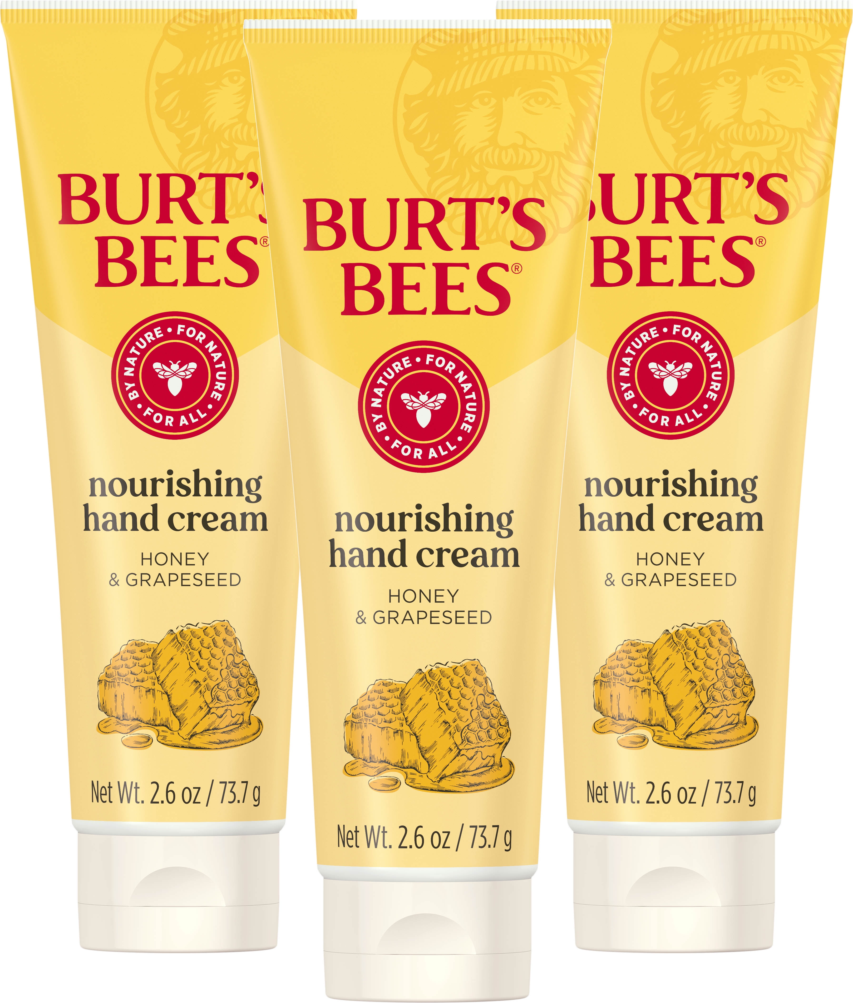 Burt's Bees Honey & Grapeseed Oil Hand Cream, 2.6 Oz - Pack of 3