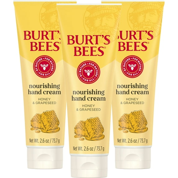 Burt's Bees Honey & Grapeseed Oil Hand Cream, 2.6 Oz - Pack of 3
