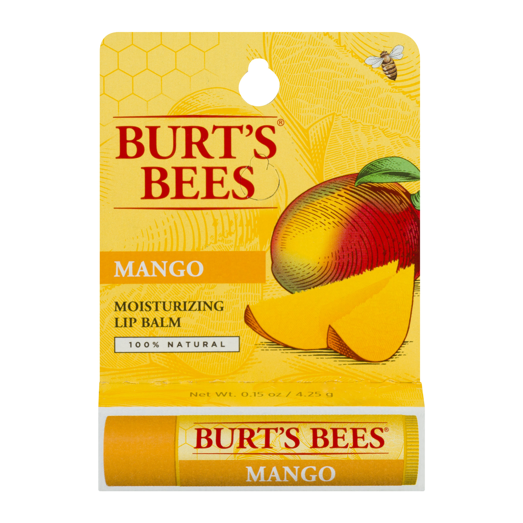 Burt's Bees Nourishing Lip Balm with Mango Butter, 0.15 oz - image 1 of 6