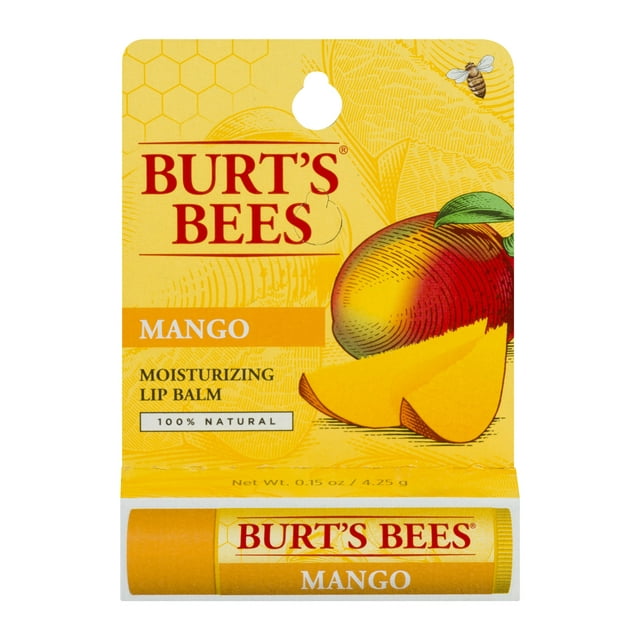 Burt's Bees Nourishing Lip Balm with Mango Butter, 0.15 oz