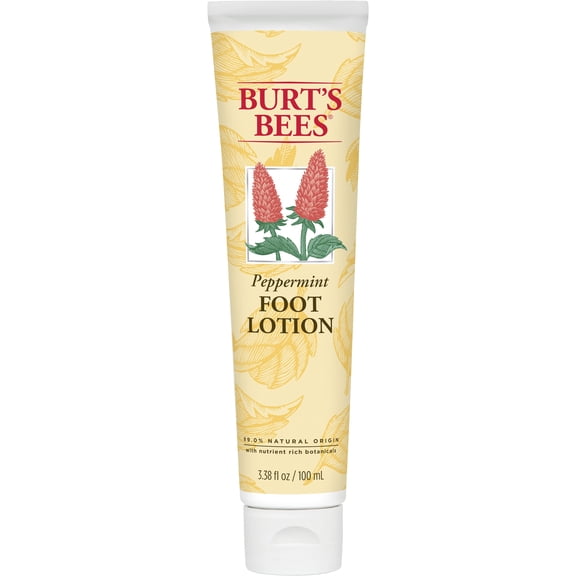 Burt's Bees Peppermint Oil Foot Lotion for Dry Skin, 3.38 oz