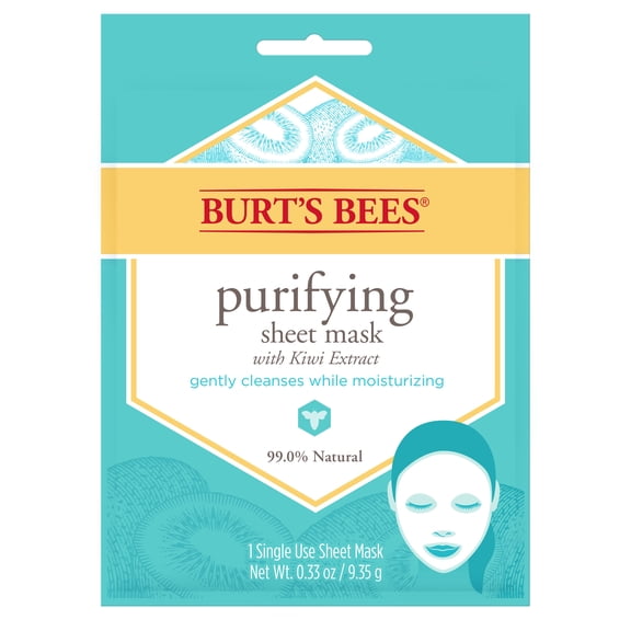Burt's Bees Purifying -Face Mask, Single Use Sheet Mask , 1 Count